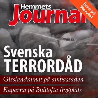 Svenska terrordåd – omslag till ljudboken av Christian Rosenfeldt,Hemmets Journal