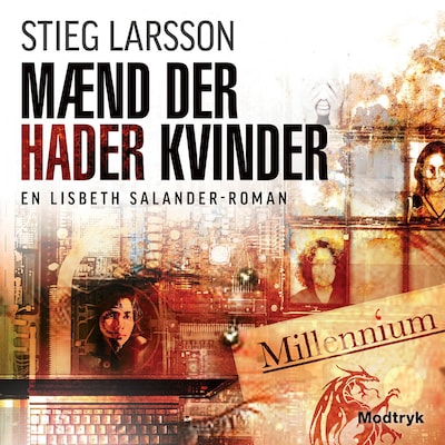 Mænd der hader kvinder – omslag til lydbogen af Stieg Larsson