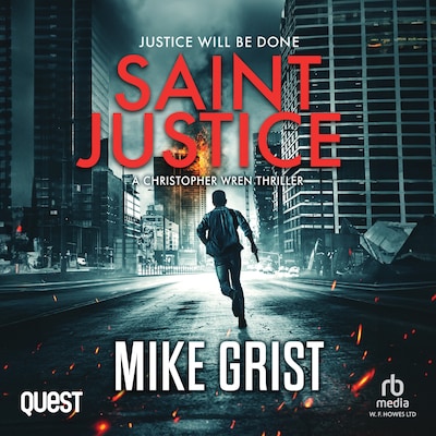 Saint Justice – omslag til lydbogen af Mike Grist