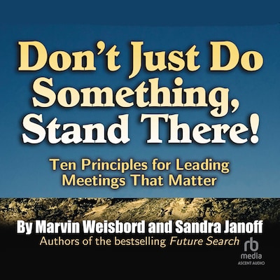 Don't Just Do Something, Stand There! – omslag til lydbogen af Marvin Weisbord, Sandra Janoff