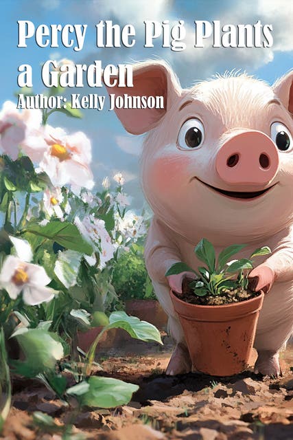 Percy the Pig Plants a Garden – omslag til lydbogen af Kelly Johnson
