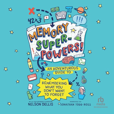 Memory Superpowers! – omslag til lydbogen af Nelson Dellis