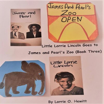 Little Lorrie Lincoln Goes to James and Pearl's Zoo – omslag til lydbogen af Lorrie O. Hewitt