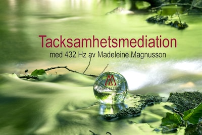 Tacksamhets Meditation – omslag till ljudboken av Madeleine Magnusson