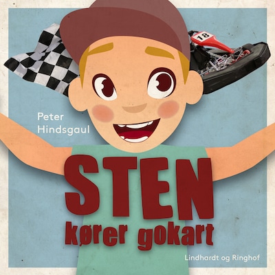 Sten kører gokart – omslag til lydbogen af Peter Hindsgaul