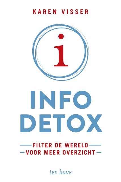 Infodetox: Filter de wereld voor meer overzicht – omslag van het luisterboek van Karen Visser-Conradi