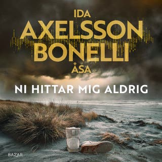 Ni hittar mig aldrig – omslag till ljudboken av Åsa Bonelli, Ida Axelsson