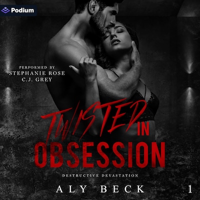 Twisted in Obsession – omslag til lydbogen af Aly Beck
