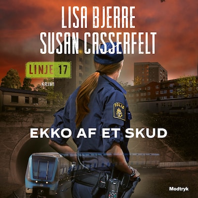 Ekko af et skud – omslag til lydbogen af Susan Casserfelt, Lisa Bjerre