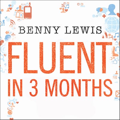Fluent in 3 Months – omslag van het luisterboek van Benny Lewis