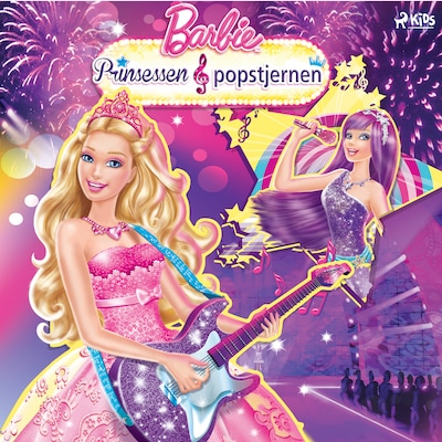 Barbie - Prinsessen & popstjernen – omslag til lydbogen af Mattel