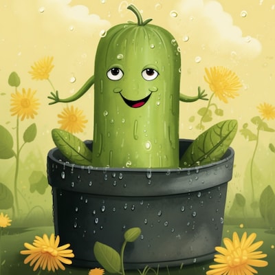 Chester the cucumber – omslag til lydbogen af Alva Bjorkman