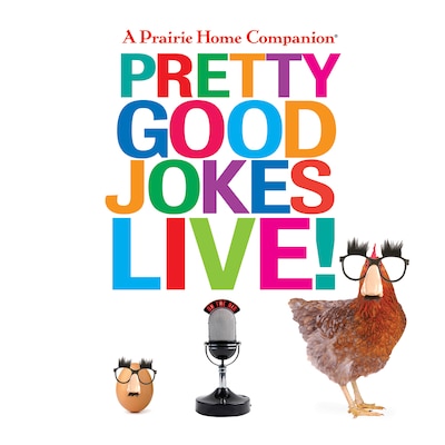 A Prairie Home Companion Pretty Good Jokes Live! – omslag til lydbogen af Garrison Keillor