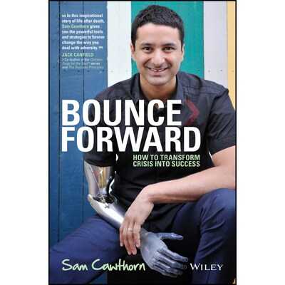 Bounce Forward – omslag til lydbogen af Sam Cawthorn