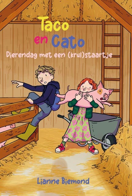Dierendag met een (krul)staartje – omslag van het luisterboek van Lianne Biemond