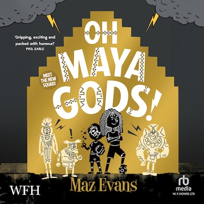 Oh Maya Gods – omslag til lydbogen af Maz Evans