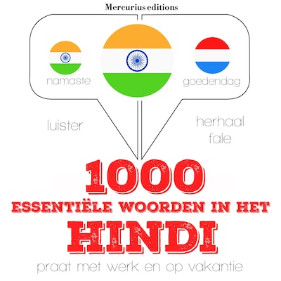 1000 essentiële woorden in het Hindi – omslag van het luisterboek van JM Gardner