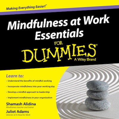 Mindfulness at Work Essentials for Dummies – omslag til lydbogen af Shamash Alidina, Juliet Adams