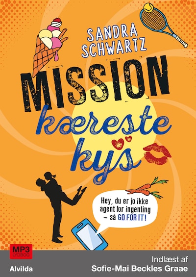 Mission kærestekys (3) – omslag til lydbogen af Sandra Schwartz