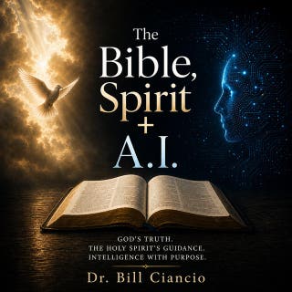 The Bible, Spirit + A.I. – omslag till ljudboken av bill.ciancio