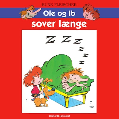 Ole og Ib sover længe – omslag til lydbogen af Rune Fleischer