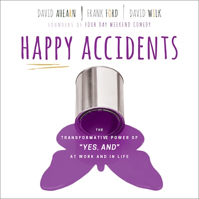 Happy Accidents – omslag til lydbogen af David Ahearn, Frank Ford, David Wilk
