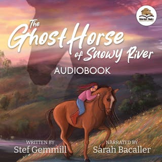The Ghost Horse of Snowy River – omslag till ljudboken av Stef Gemmill