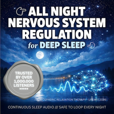 All Night Nervous System Regulation for Deep Sleep (Update 2026) – omslag til lydbogen af NEOWAVES - Atmospheric Relaxation Therapy