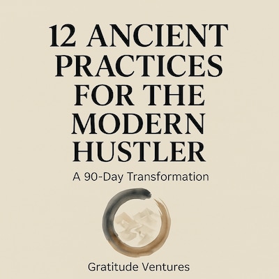 12 Ancient Practices for the Modern Hustler – omslag til lydbogen af Gratitude Ventures