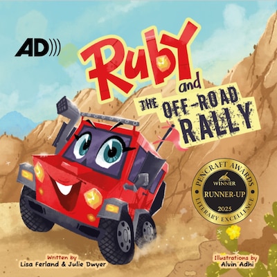 Ruby and the Off-Road Rally – omslag til lydbogen af Lisa Ferland, Julie Dwyer