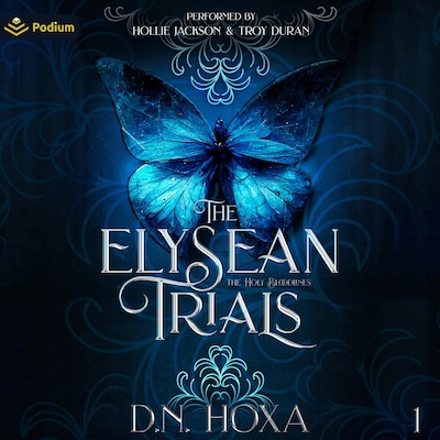 The Elysean Trials – omslag til lydbogen af D.N. Hoxa