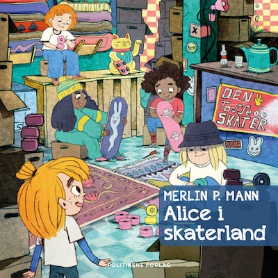 Alice i skaterland – omslag til lydbogen af Merlin P. Mann