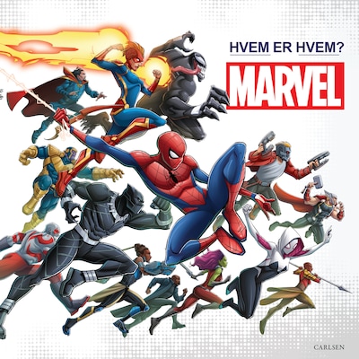 Hvem er hvem i Marvel-universet? – omslag til lydbogen af Marvel