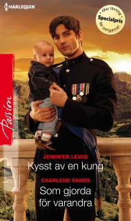 Kysst av en kung / Som gjorda för varandra – omslag till ljudboken av Charlene Sands,Jennifer Lewis