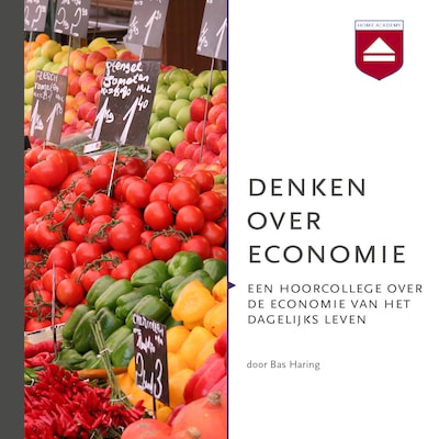 Denken over economie – omslag van het luisterboek van Bas Haring