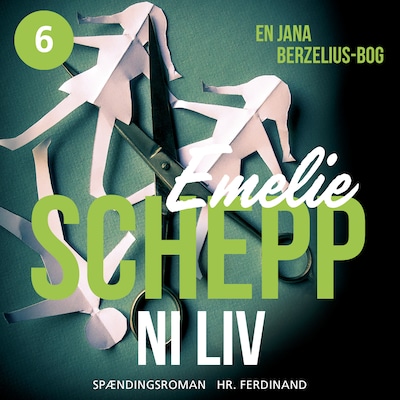 Ni liv – omslag til lydbogen af Emelie Schepp