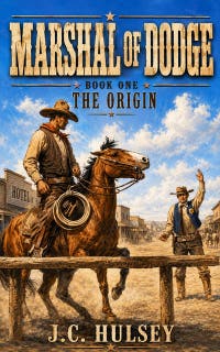 Marshal of Dodge - Book One: A Classic Western – omslag till ljudboken av J.C. Hulsey