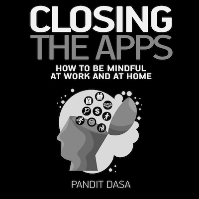 Closing the Apps – omslag til lydbogen af Pandit Dasa