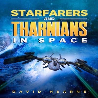 Starfarers and Tharnians in Space – omslag til lydbogen af David Hearne
