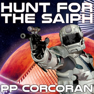 Hunt for the Saiph – omslag til lydbogen af PP Corcoran