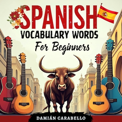 Spanish Vocabulary Words For Beginners – omslag til lydbogen af Damián Carabello