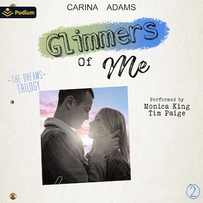 Glimmers of Me – omslag til lydbogen af Carina Adams