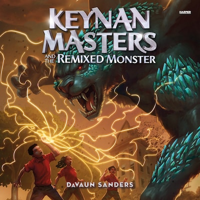 Keynan Masters and the Remixed Monster – omslag til lydbogen af DaVaun Sanders