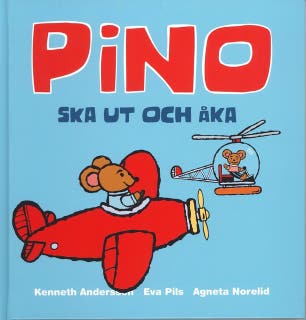 Pino ska ut och åka – omslag till ljudboken av Agneta Norelid,Eva Pils,Kenneth Andersson