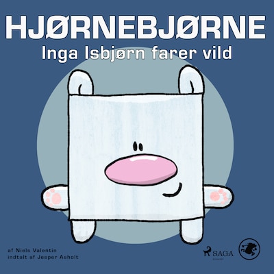 Hjørnebjørne 50 - Inga Isbjørn farer vild – omslag til lydbogen af Niels Valentin