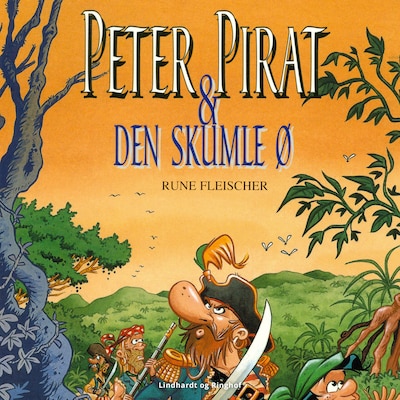 Peter Pirat og den skumle ø – omslag til lydbogen af Rune Fleischer