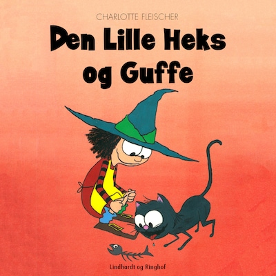 Den lille heks og Guffe – omslag til lydbogen af Charlotte Fleischer