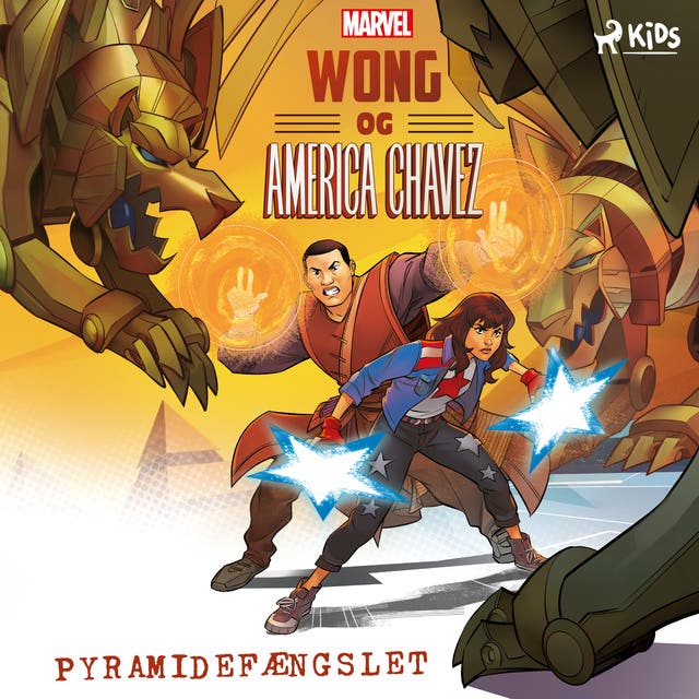 Marvel Wong og America Chavez – Pyramidefængslet – omslag til lydbogen af Marvel
