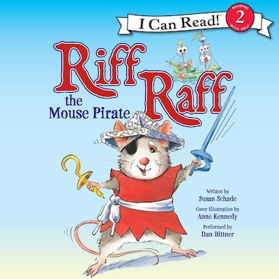 Riff Raff the Mouse Pirate – omslag til lydbogen af Susan Schade