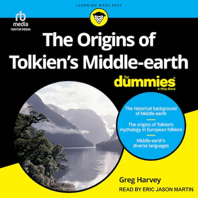 The Origins of Tolkien's Middle-earth For Dummies – omslag til lydbogen af Greg Harvey